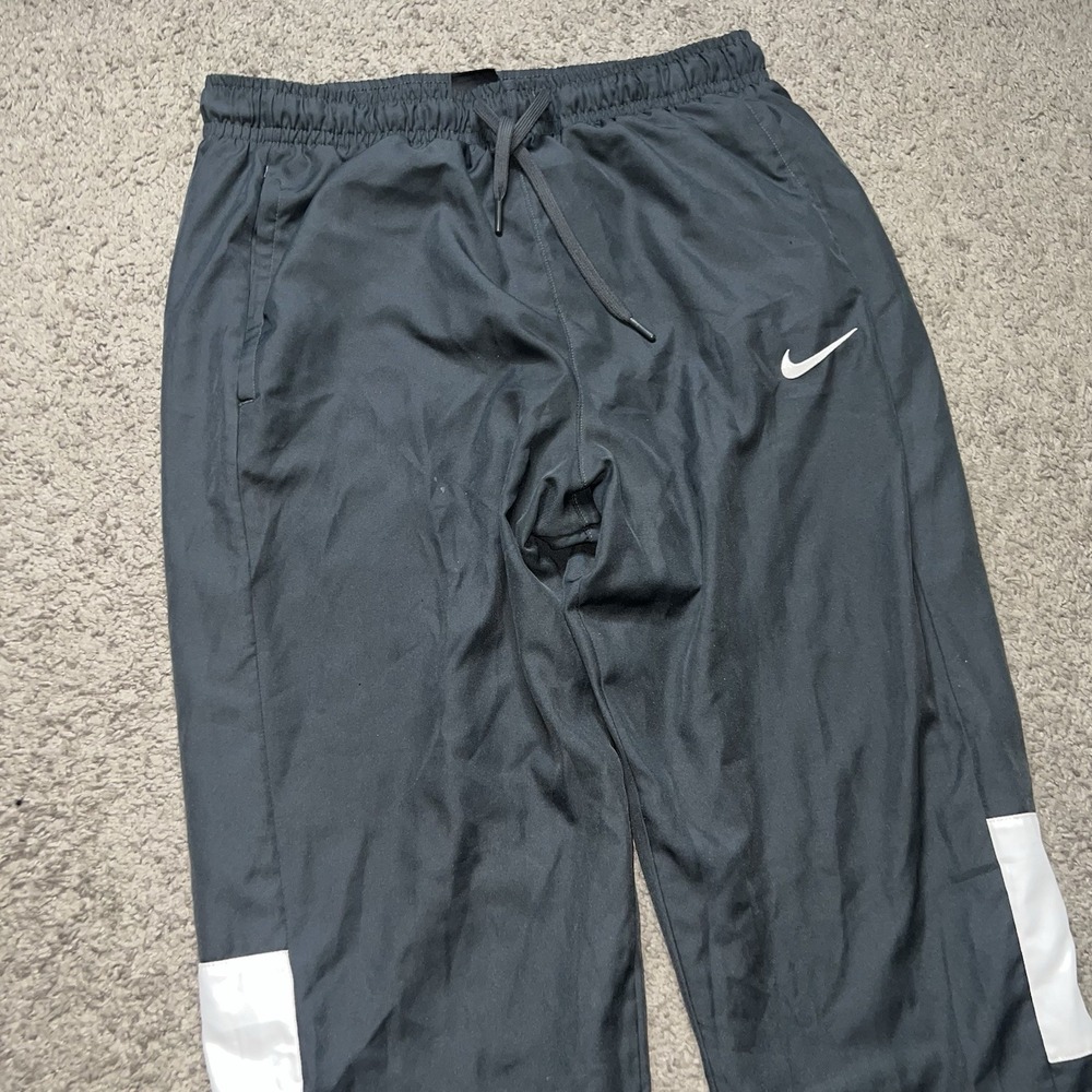 Y2K Nike Dri Fit Black Rivalry Track Pants Men's Large Baggy